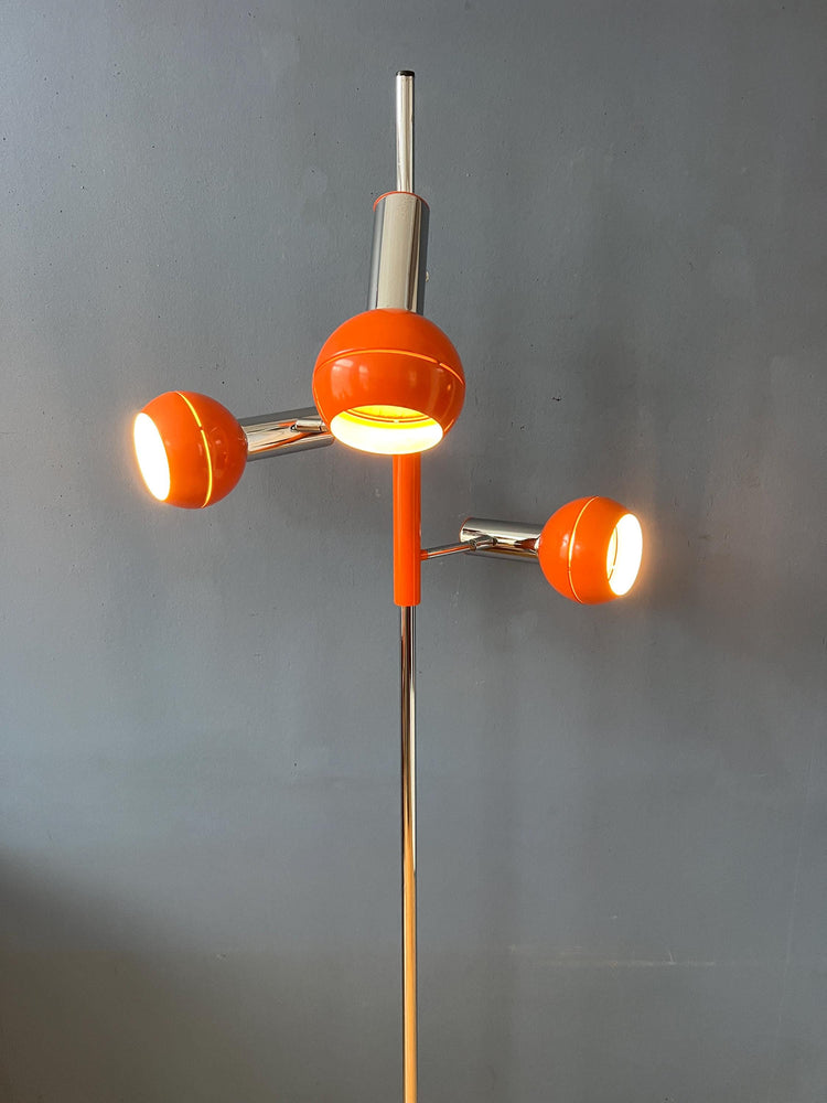 Vintage Orange Wilko Eyeball Space Age Floor Lamp