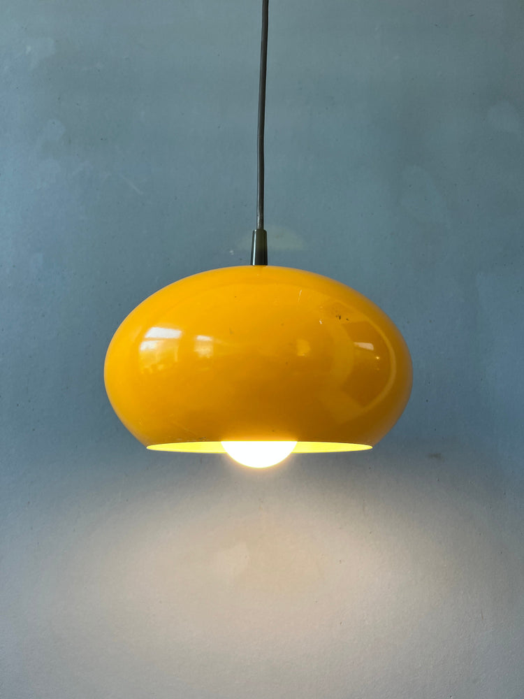 Yellow Pendant Lamp - Space Age Pendant Light - UFO Lamp