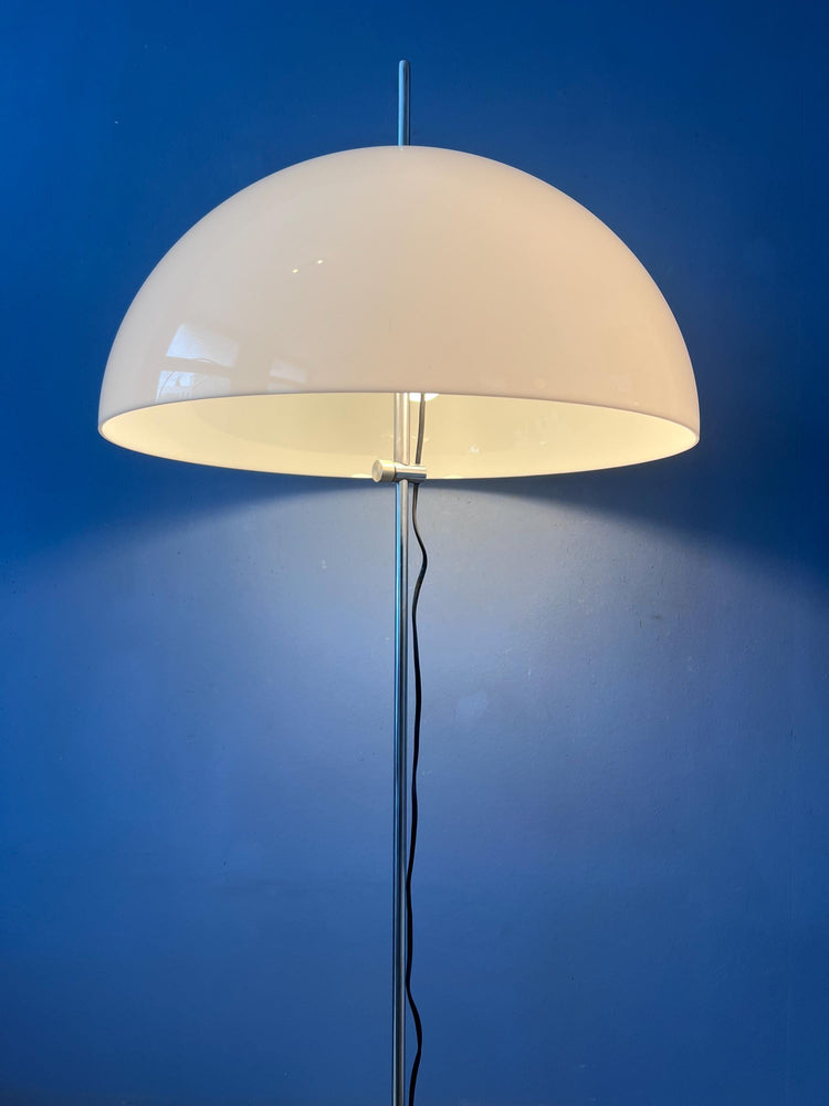 Vintage GEPO Space Age Mushroom Floor Lamp, White Acrylic Glass Shade