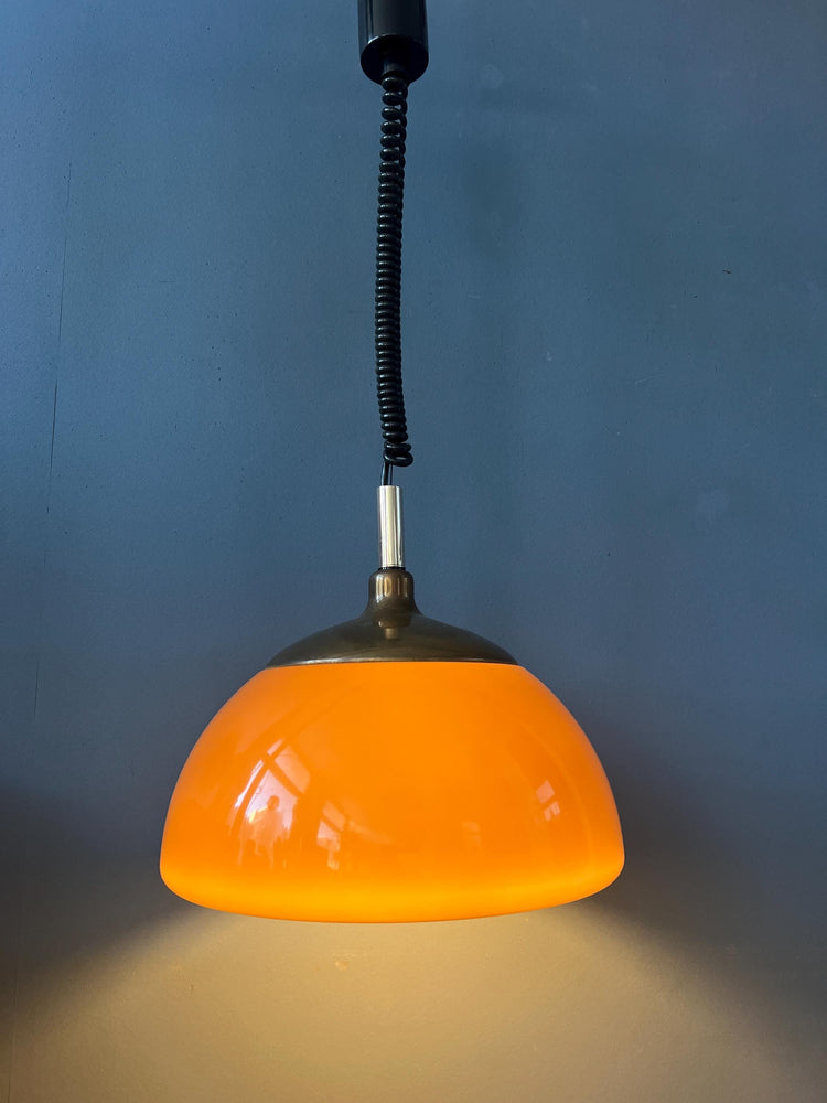 Vintage Cosack Leuchten Plexiglass Brown - Orange Pendant Lamp