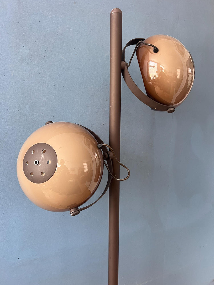 Herda Standing Lamp - Mushroom Floor Lamp - Brown Mid Century