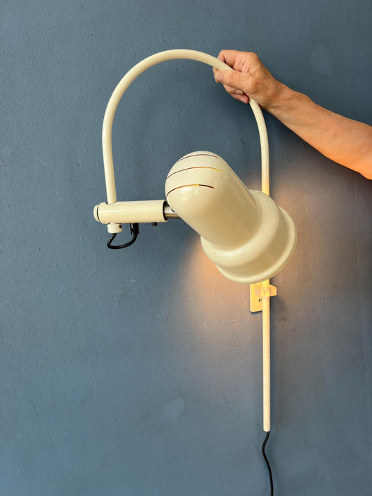 Beige Mid Century Anvia Arc Wall Lamp