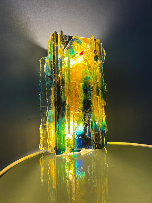 Vintage Raak 'Chartres' Glass Wall Lamp by Willem van Oyen