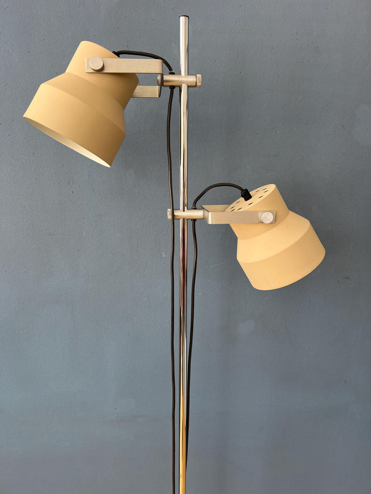 Mid Century Beige Dijkstra Space Age Floor Lamp