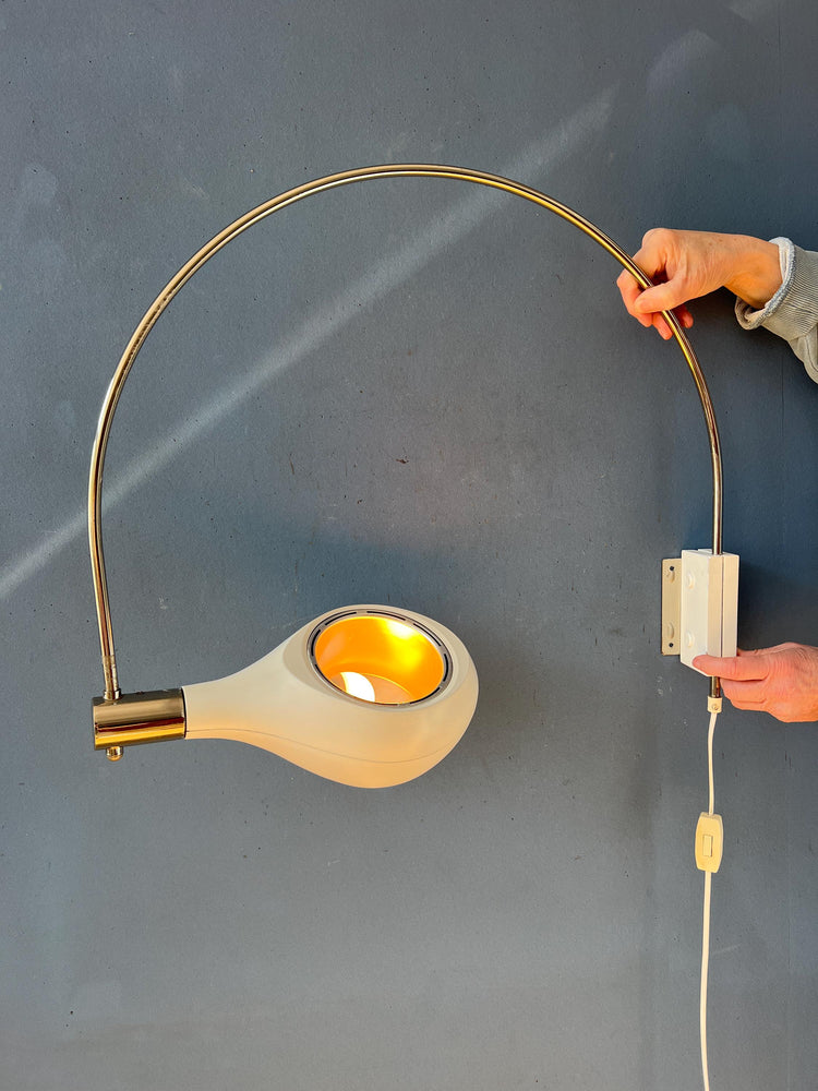 Vintage Beige Temde Leuchten Arc Wall Lamp