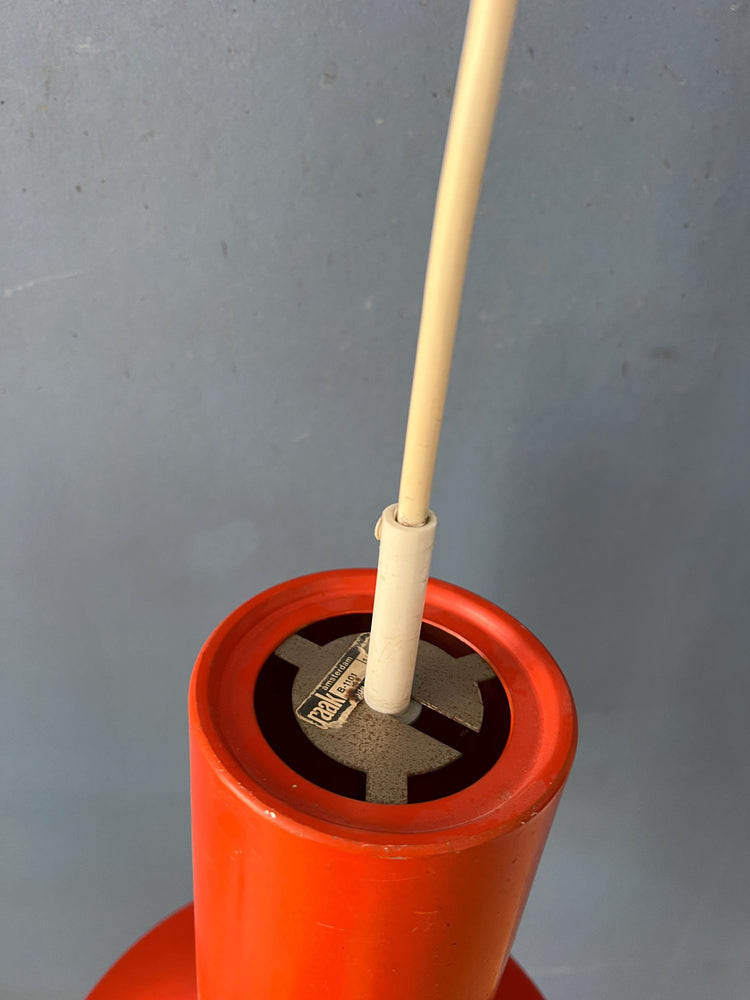 Vintage Orange Raak Cone Pendant Lamp