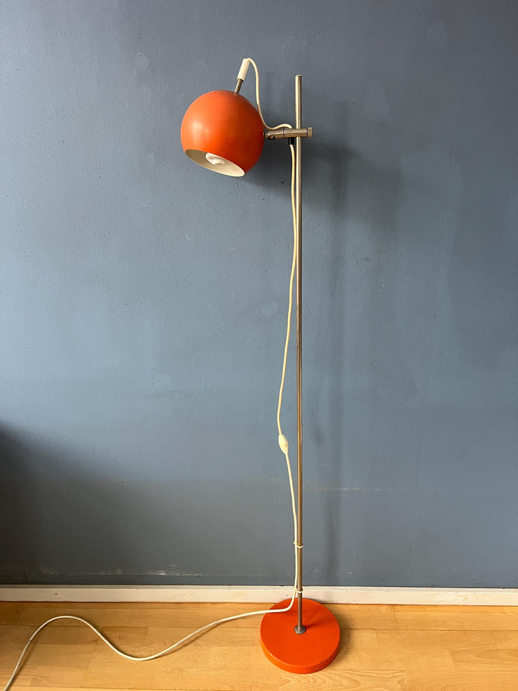 Mid Century Orange Eyeball Floor Lamp