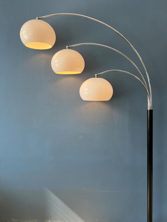 Vintage Dijkstra Space Age Mushroom Triple Arc Floor Lamp