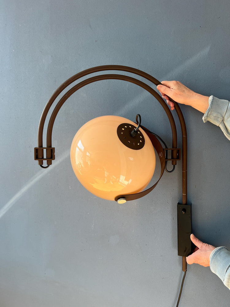 Mid Century Dijkstra Space Age Double Arc Wall Lamp