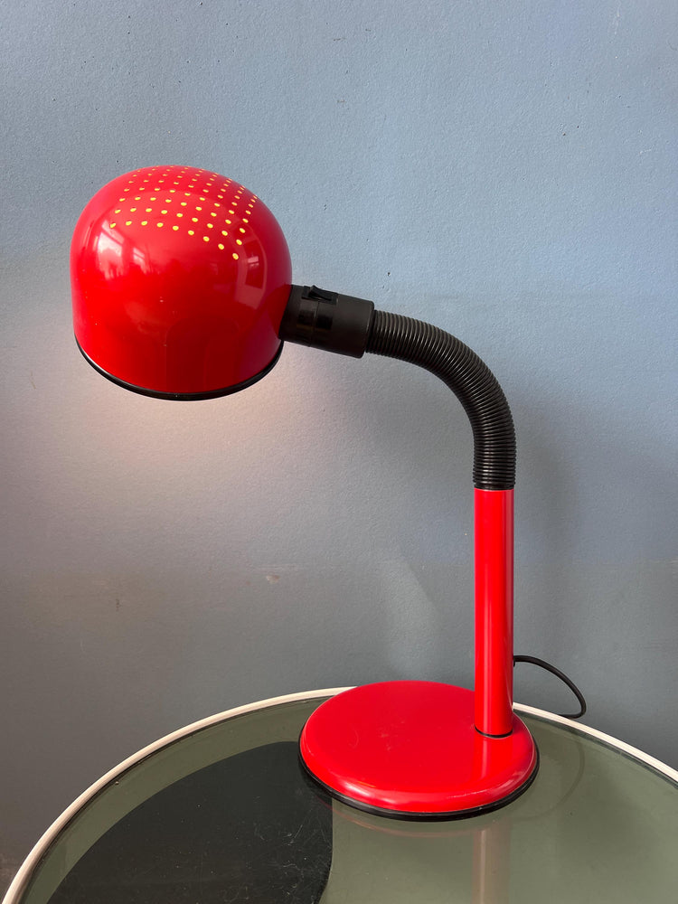 Mid Century Flexible Red Space Age Table Lamp