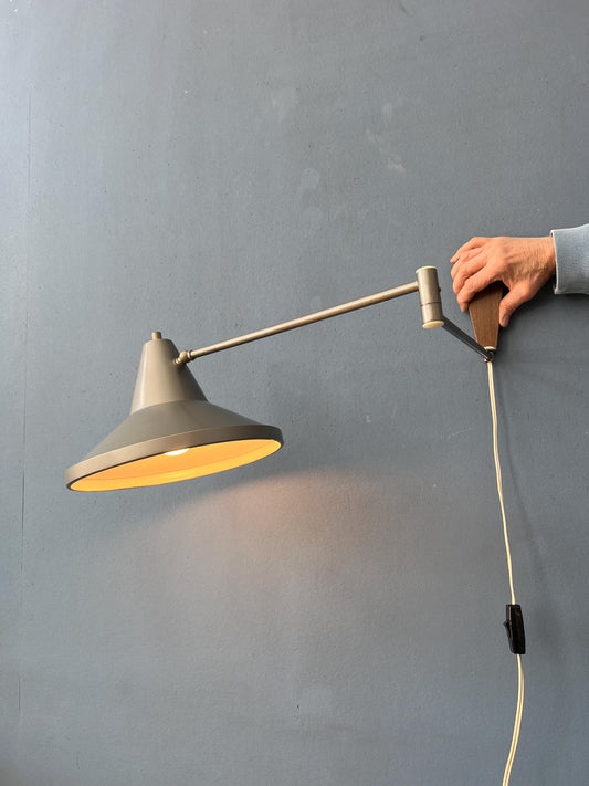 Vintage Flexible Philips Swing Arm Swivel Wall Lamp