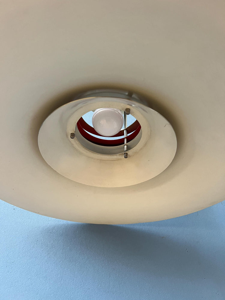 Large Flying Saucer UFO Pendant Lamp with Orange Light