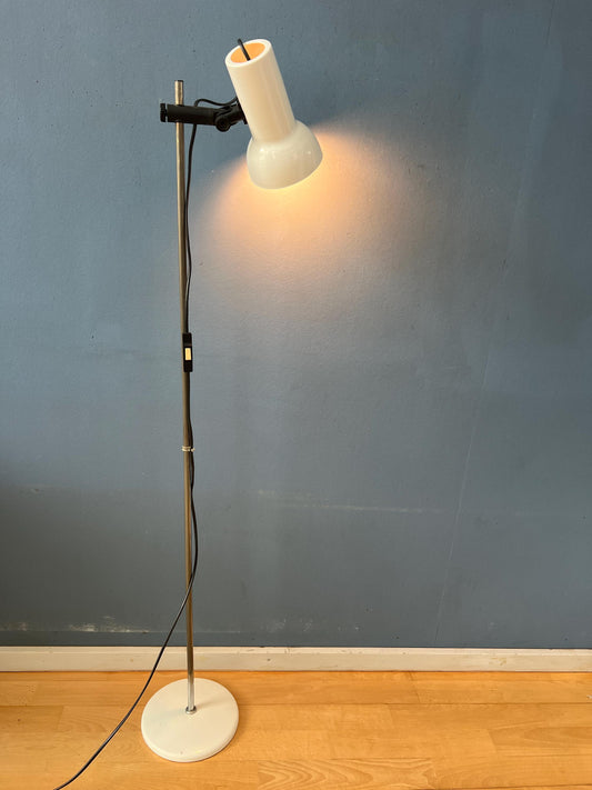 Small White Mid Century Floor Lamp