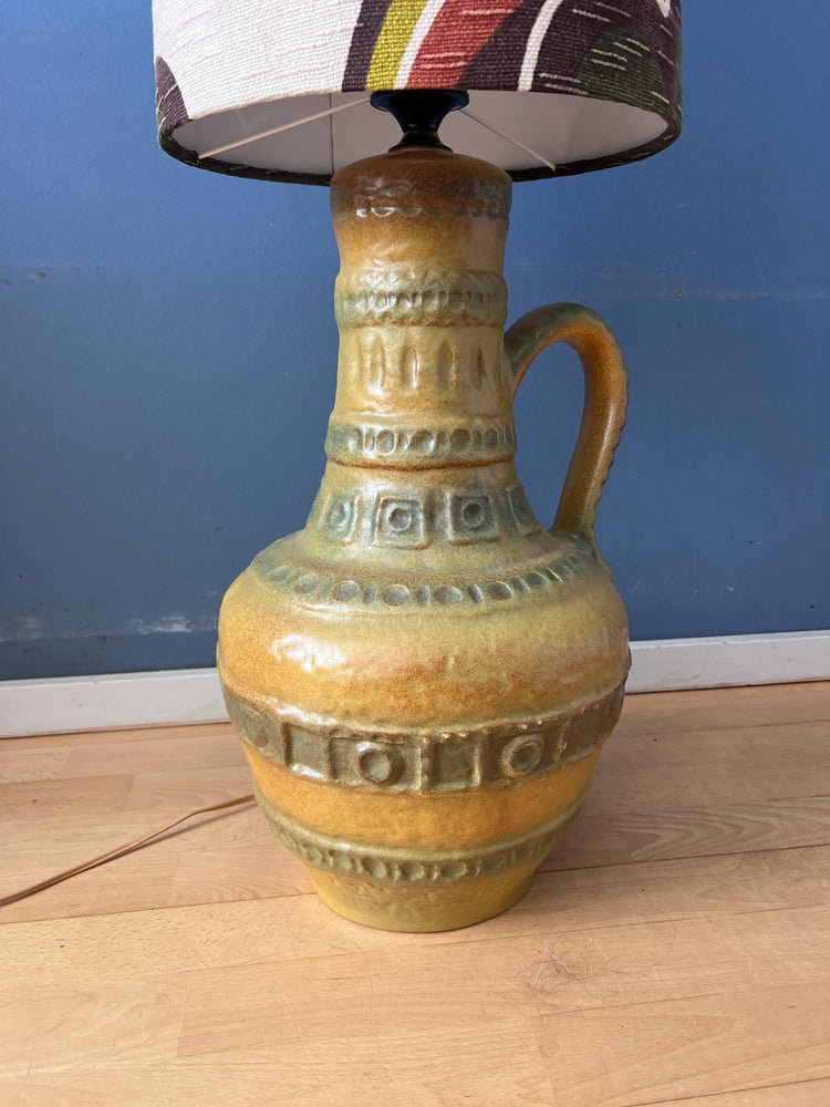 Vintage West Germany Green Ceramic Space Age Floor Lamp