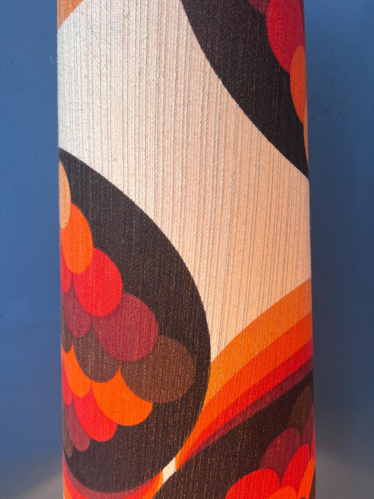 Vintage Orange Ceramic West Germany MCM Floor Lamp