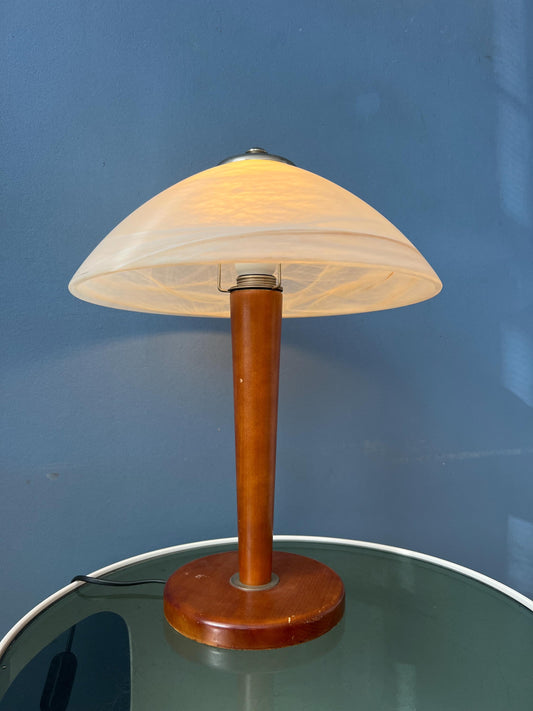 Post Modern Mushroom Table Lamp - Art Nouveau Glass Table Lamp