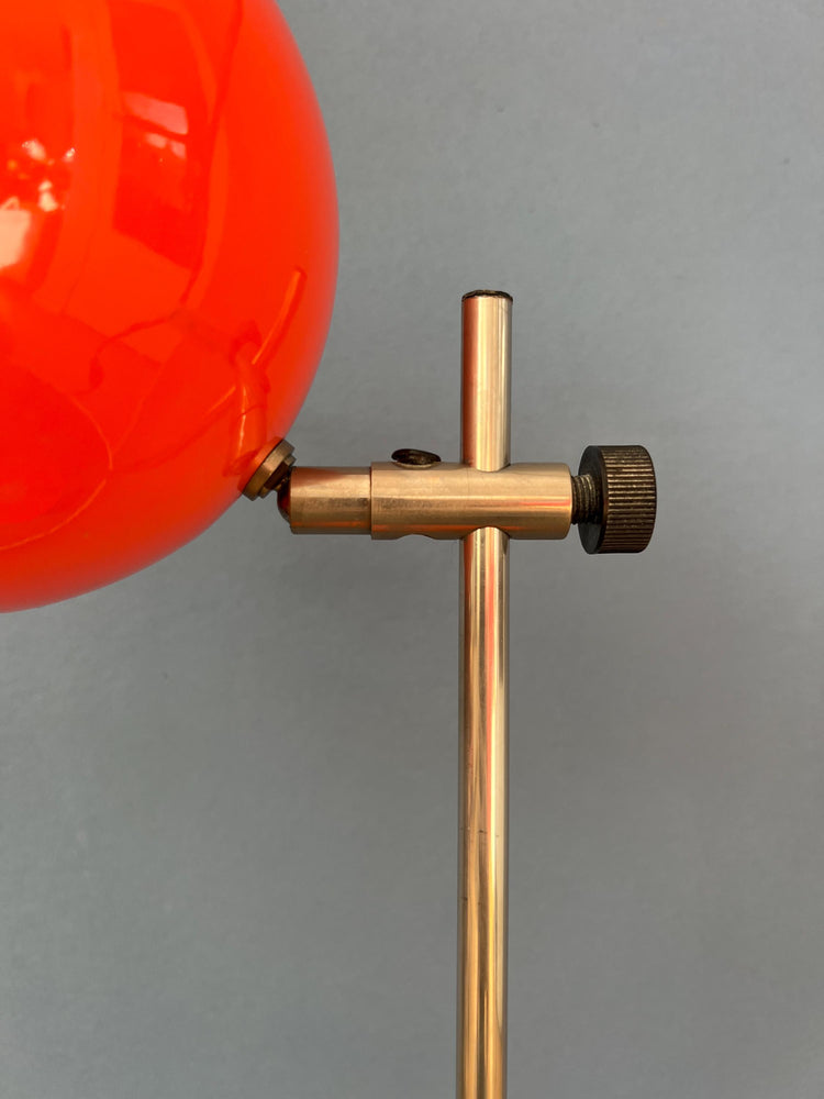 Mid Century Orange Eyeball Space Age Desk Lamp