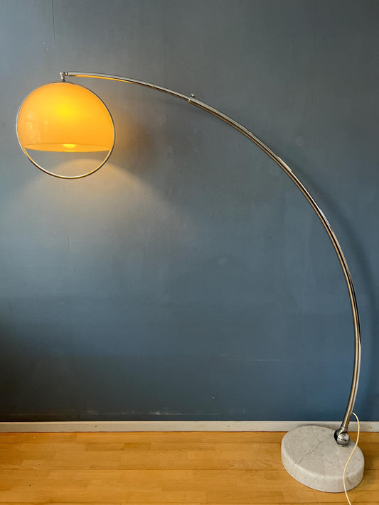 Vintage Mid Century Guzzini Space Age Arc Floor Lamp