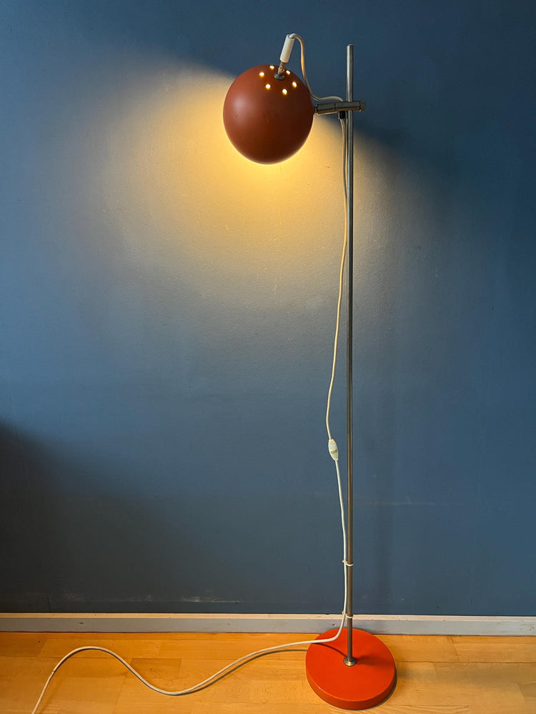 Mid Century Orange Eyeball Floor Lamp