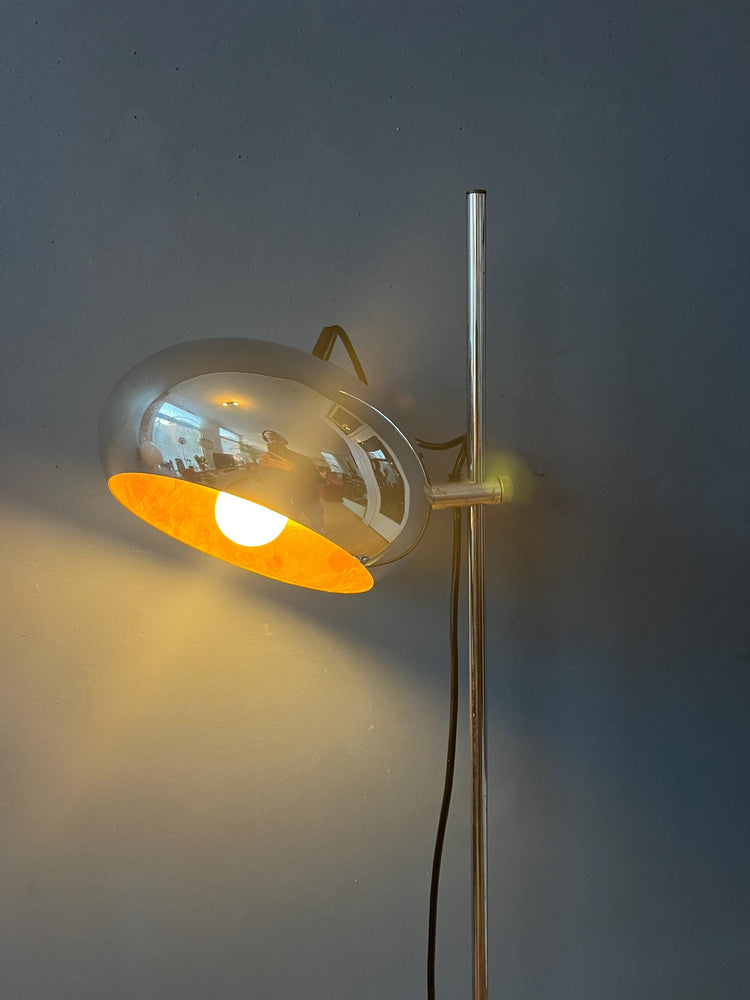 70s Mid Century Chrome Herda Eyeball Floor Lamp