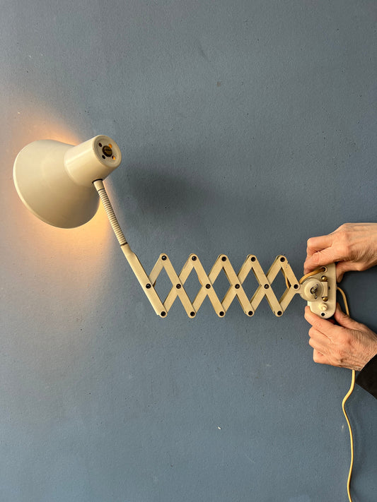 Mid Century White Scissor Wall Light