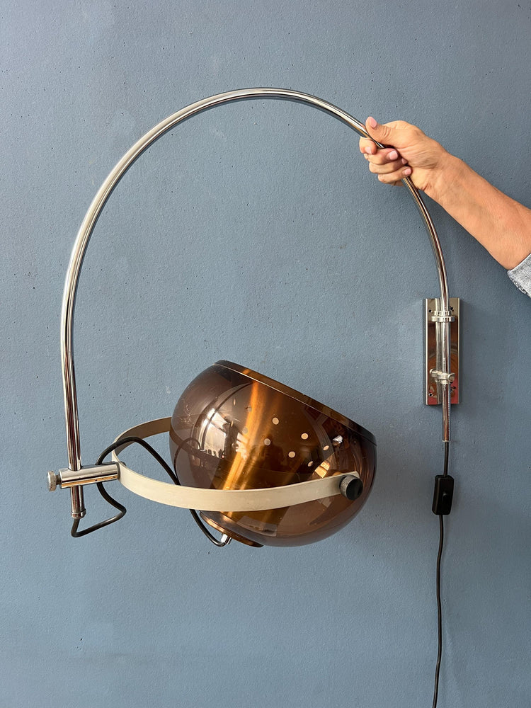 Mid Century Herda Space Age Arc Wall Lamp