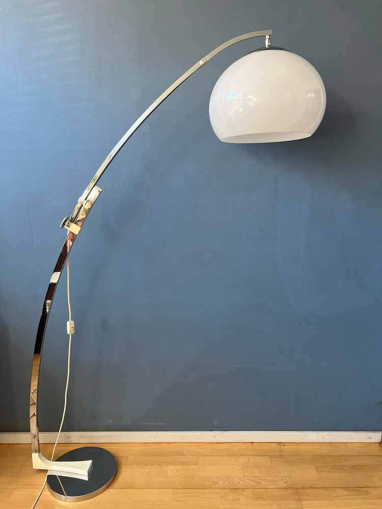 Vintage Sölken Leuchten Space Age Arc Floor Lamp | Mid Century Modern Mushroom Standing Light