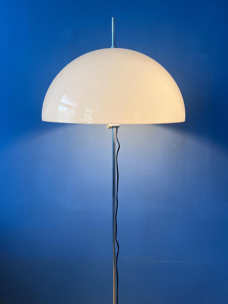 Vintage GEPO Space Age Mushroom Floor Lamp, White Acrylic Glass Shade