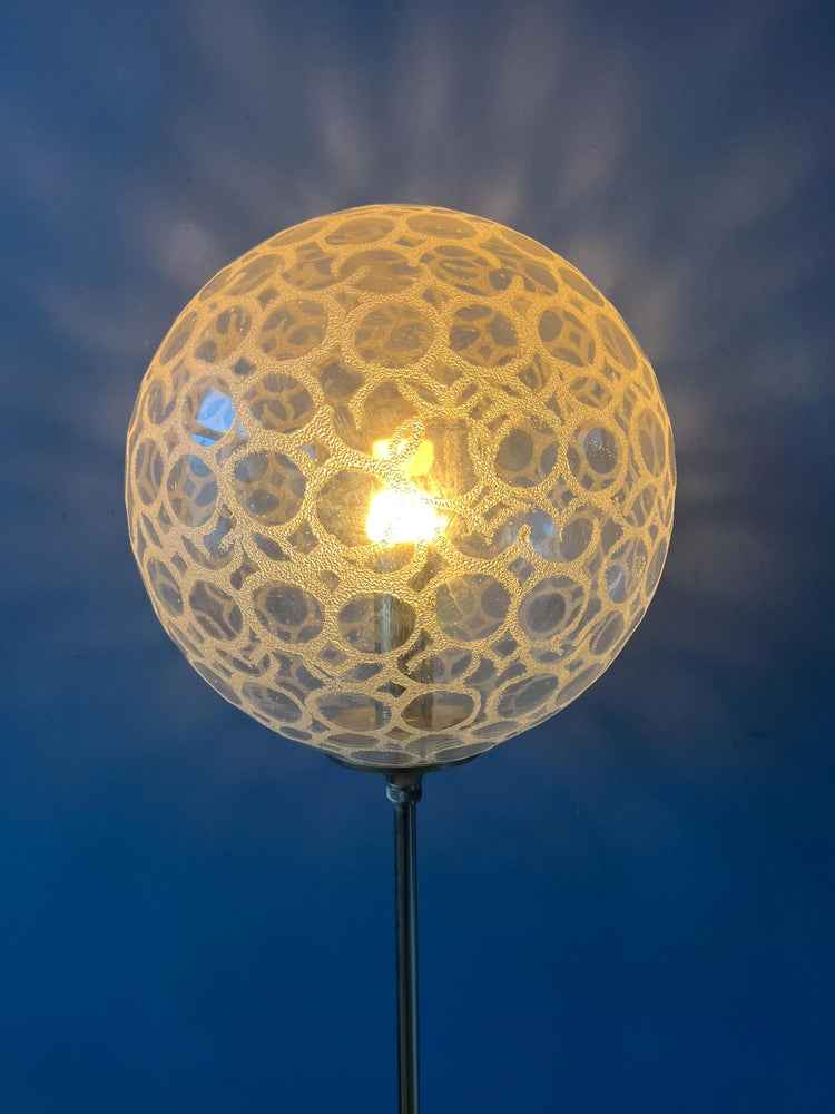 Vintage Glass Floor Lamp by Doria Leuchten