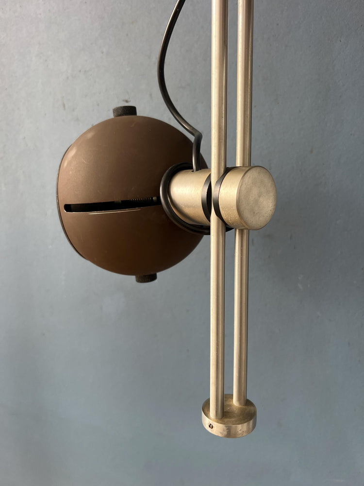 Brown Ceiling Light - Space Age Light Fixture - Vintage Eyeball Lamp