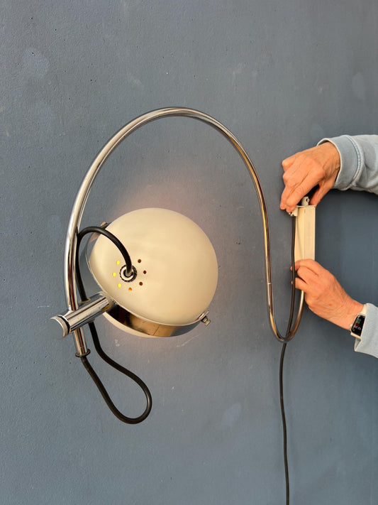 Vintage Anvia Double Arc Eyeball Wall Lamp