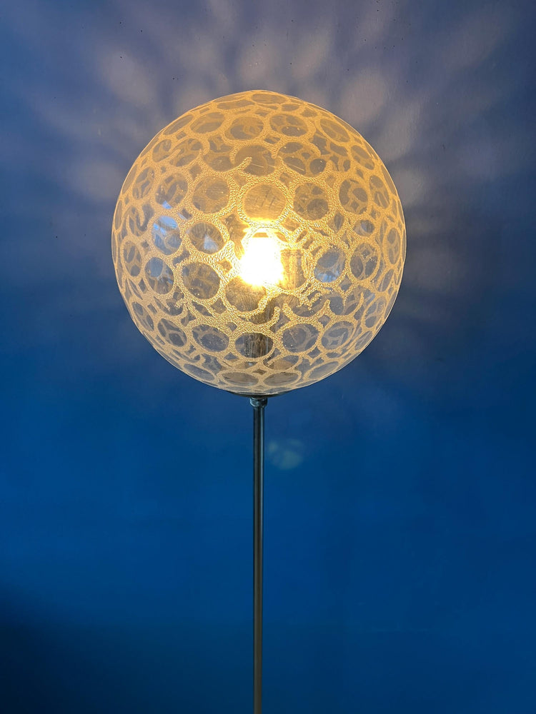 Vintage Glass Floor Lamp by Doria Leuchten