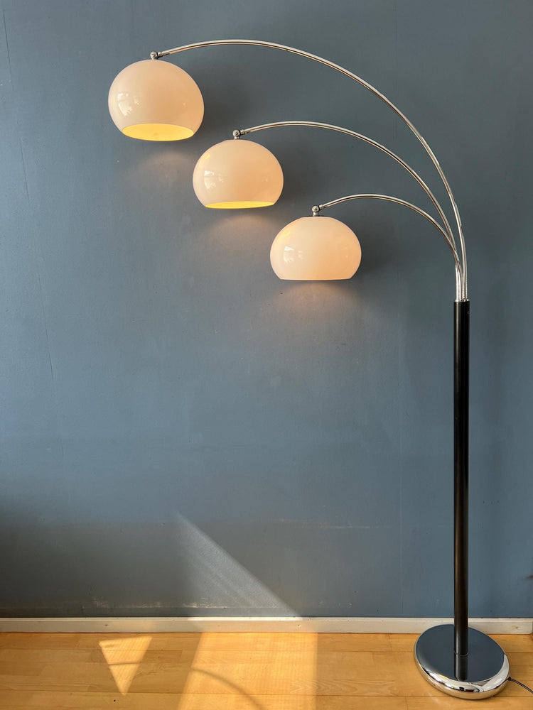 Vintage Dijkstra Space Age Mushroom Triple Arc Floor Lamp
