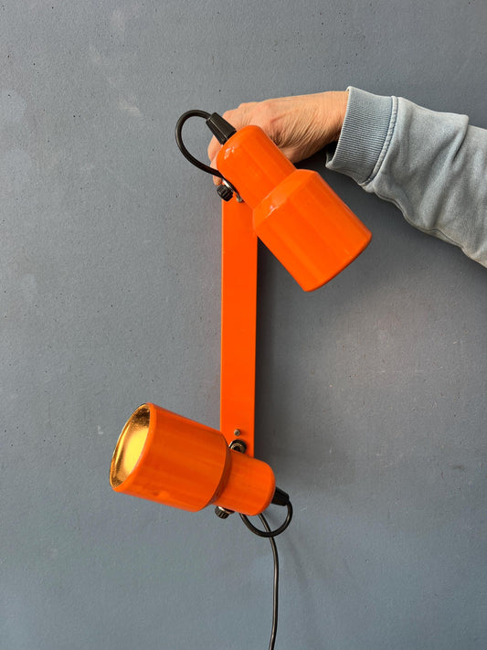 Vintage Metal Orange Space Age Wall Sconce
