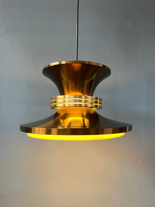 Vintage Danish Copper-coloured Pendant Lamp
