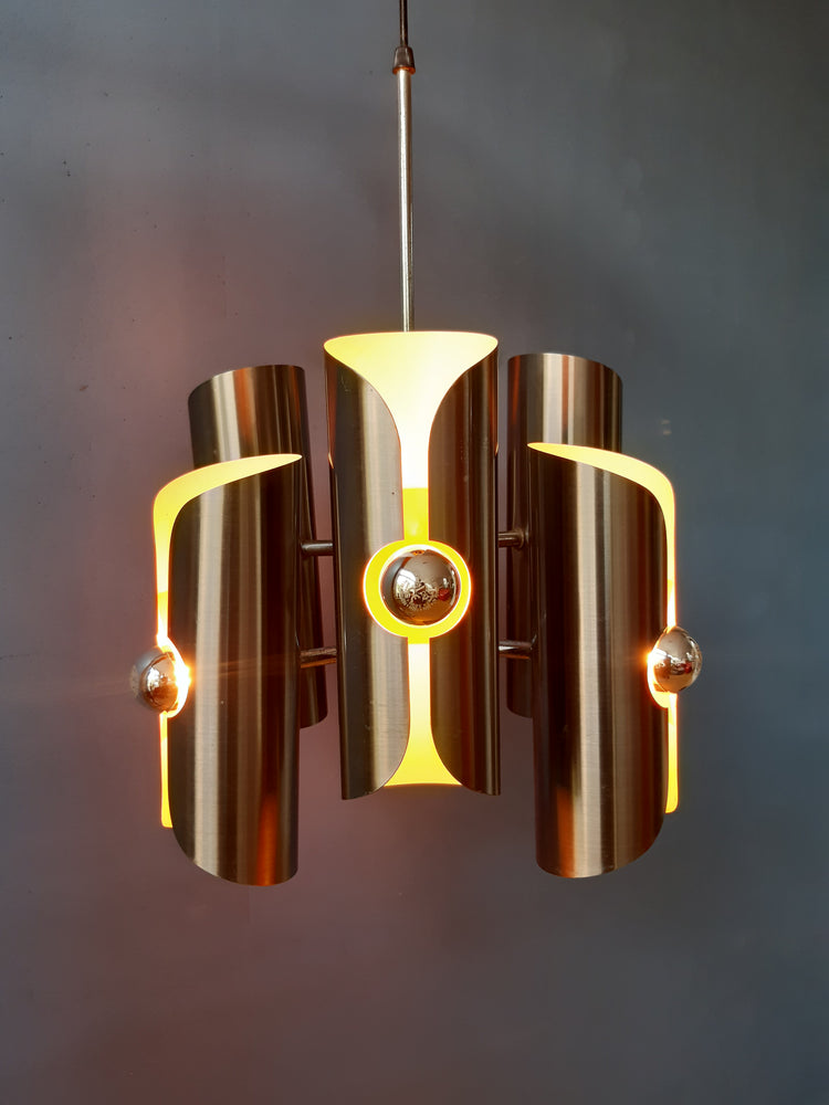 Vintage Space Age Chandelier by Polam (often attributed to Raak)