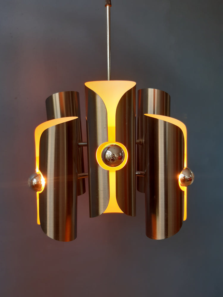Vintage Space Age Chandelier by Polam (often attributed to Raak)