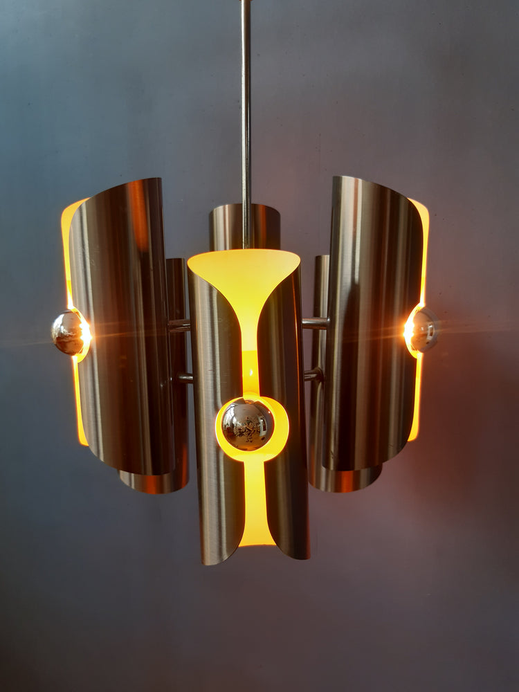 Vintage Space Age Chandelier by Polam (often attributed to Raak)