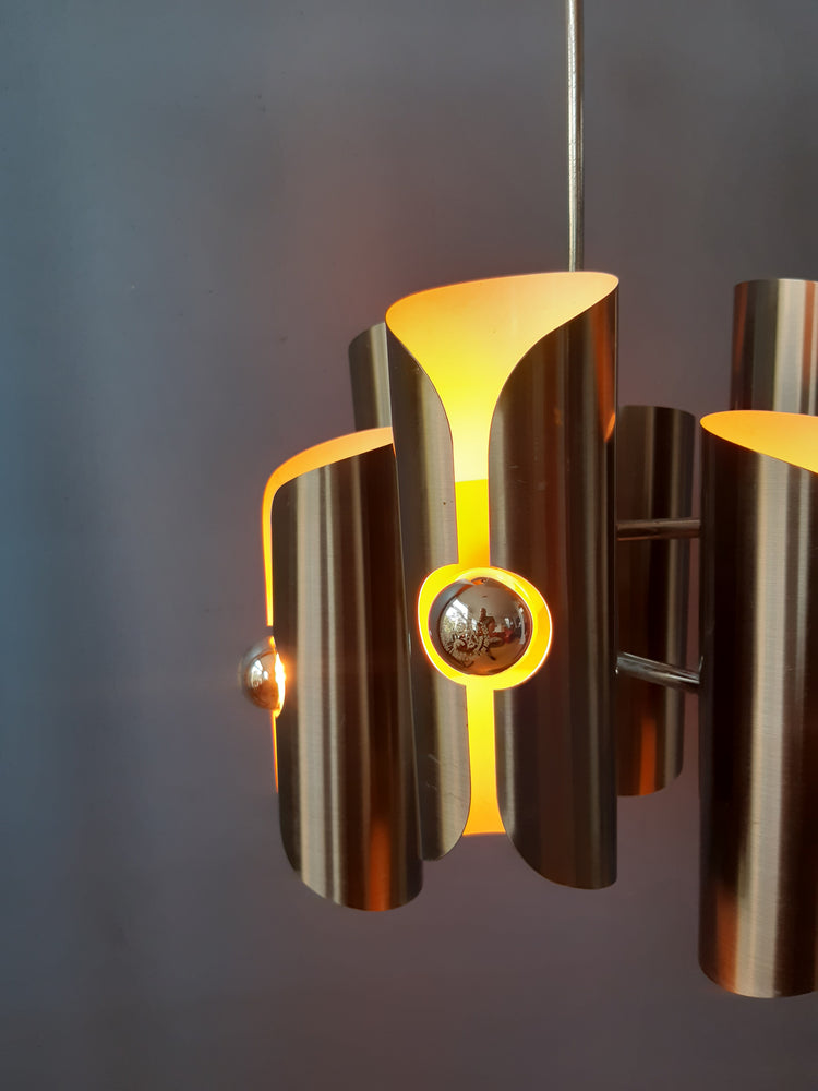 Vintage Space Age Chandelier by Polam (often attributed to Raak)