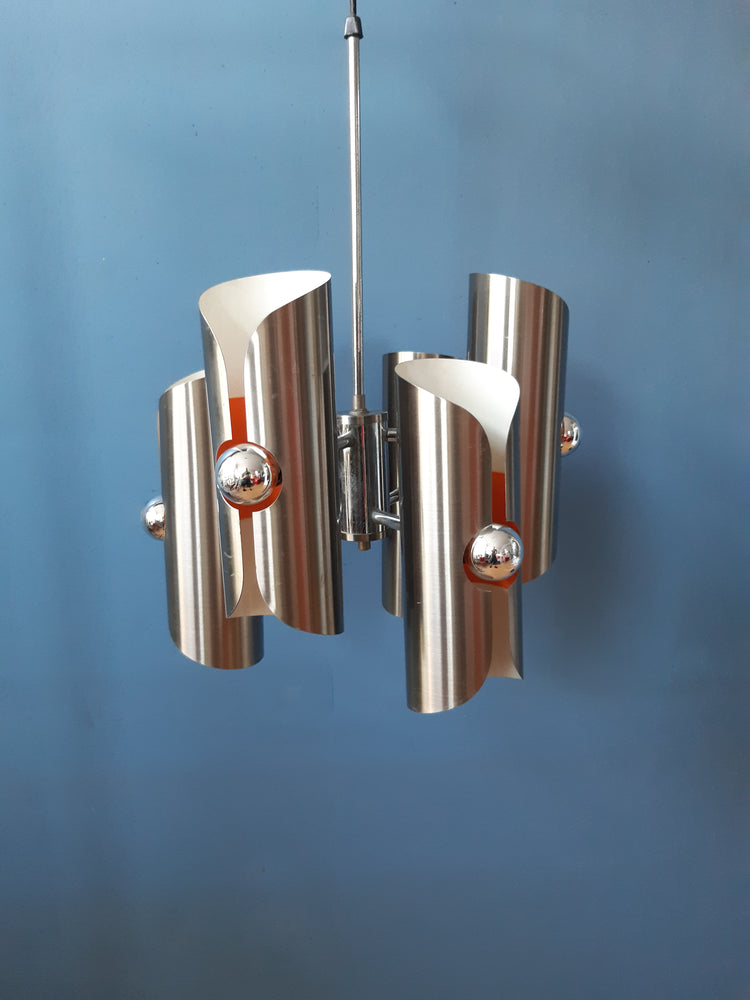 Vintage Space Age Chandelier by Polam (often attributed to Raak)