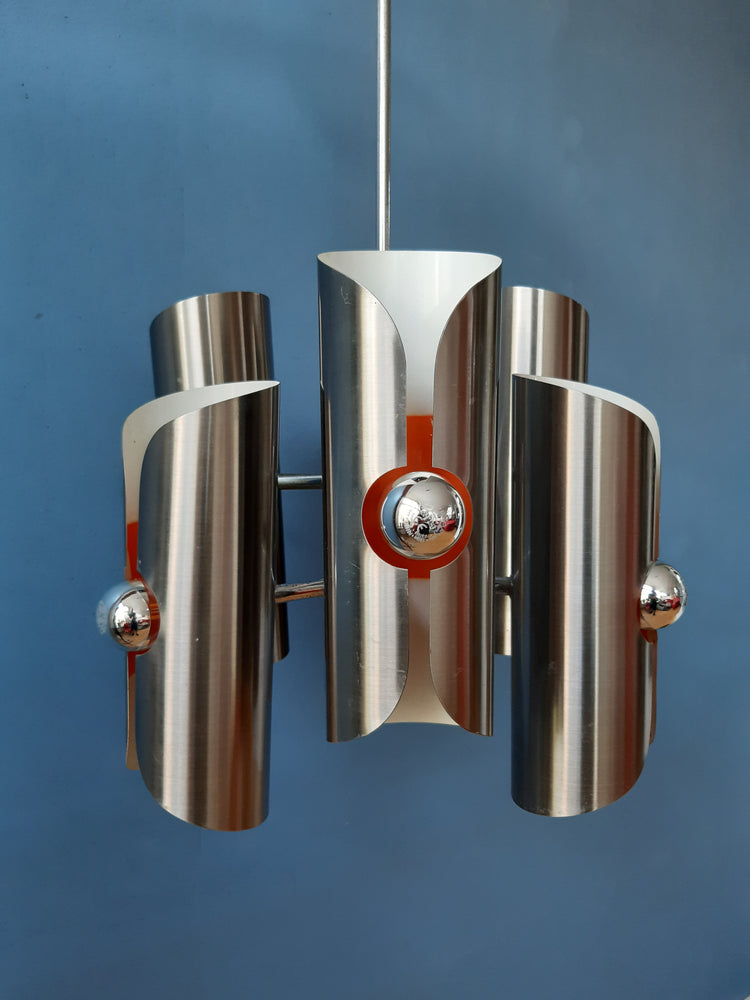 Vintage Space Age Chandelier by Polam (often attributed to Raak)