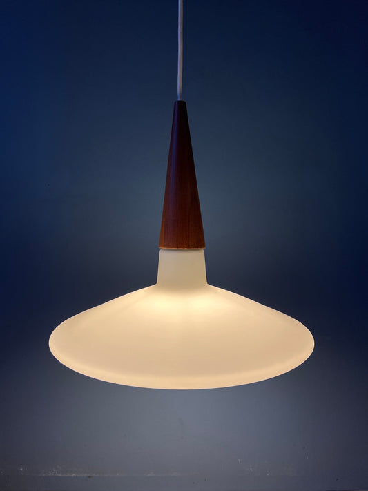 Milk Glass Pendant Light by Louis Kalff for Philips