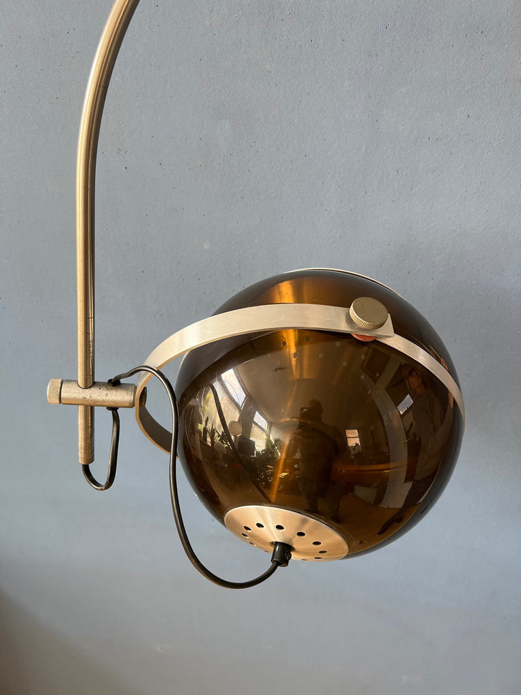 Vintage Space Age Arc Wall Lamp 'Globe' by Dijkstra | Mid Century Lighting | 70s Retro Light