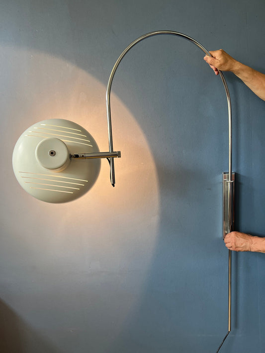 artifort lamp, arc wall lamp, vintage wall light, anvia lamp, space age wall light, mid century lamp
