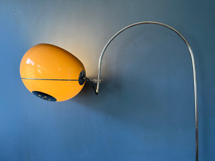 Mid Century GEPO Mushroom Arc Floor Lamp | Guzzini Style Space Age Light