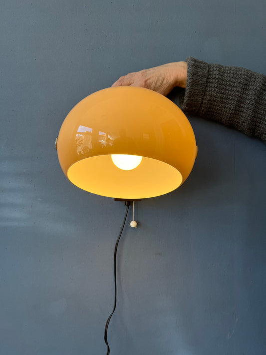 Beige Dijkstra Mushroom Wall Light / Space Age Wall Lamp