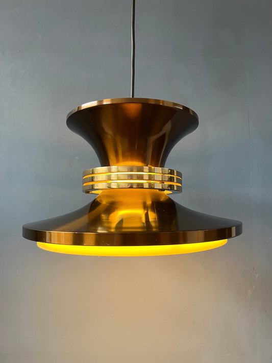 Vintage Danish Copper-coloured Pendant Lamp