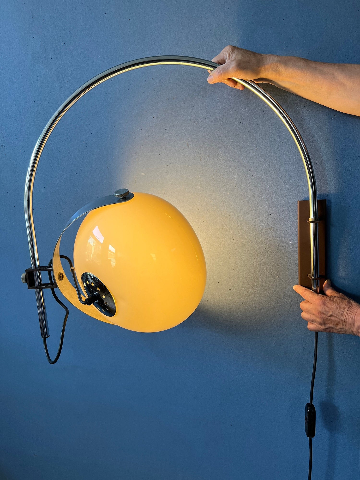 dijkstra arc lamp, dijkstra wall lamp, arc wall lamp, mushroom lamp, vintage wall lamp