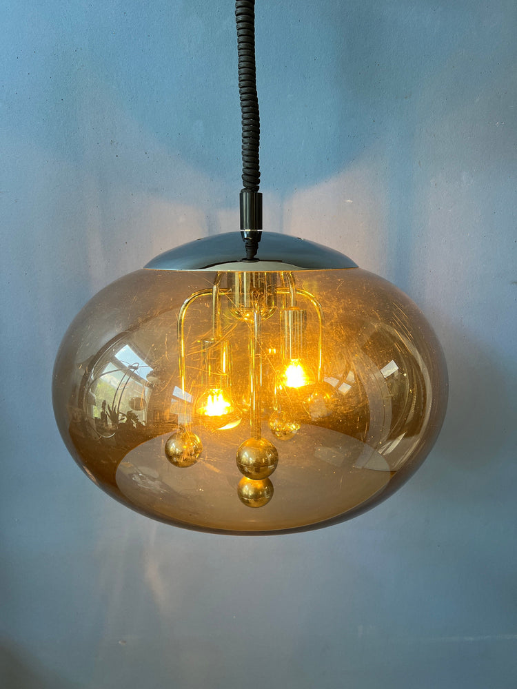 Vintage Herda Space Age Pendant Light / Mid Century Lamp / 70s / Guzzini Style