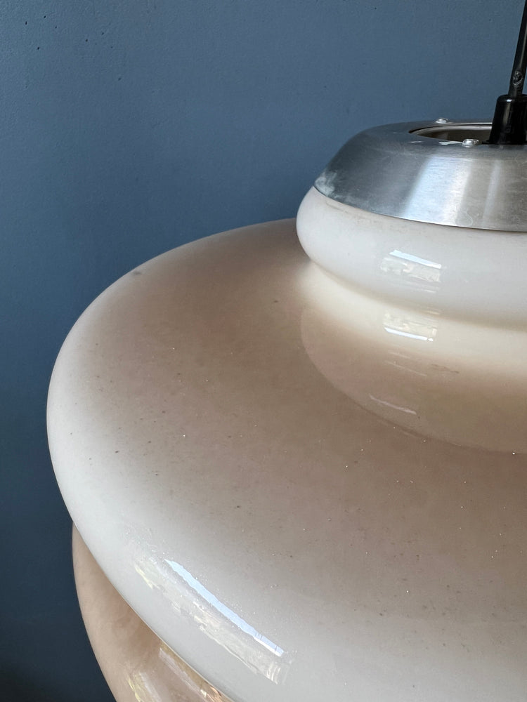 Vintage Space Age Pendant Light by Herda with Acrylic Glass Mushroom Shade
